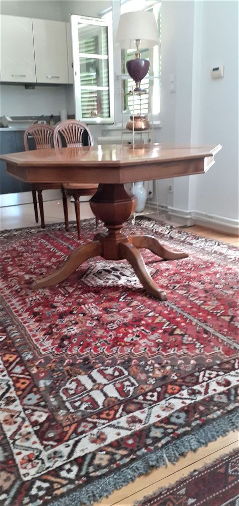 Table salle &agrave; manger Noy&eacute; et merisier 8-10-12 places Meubles