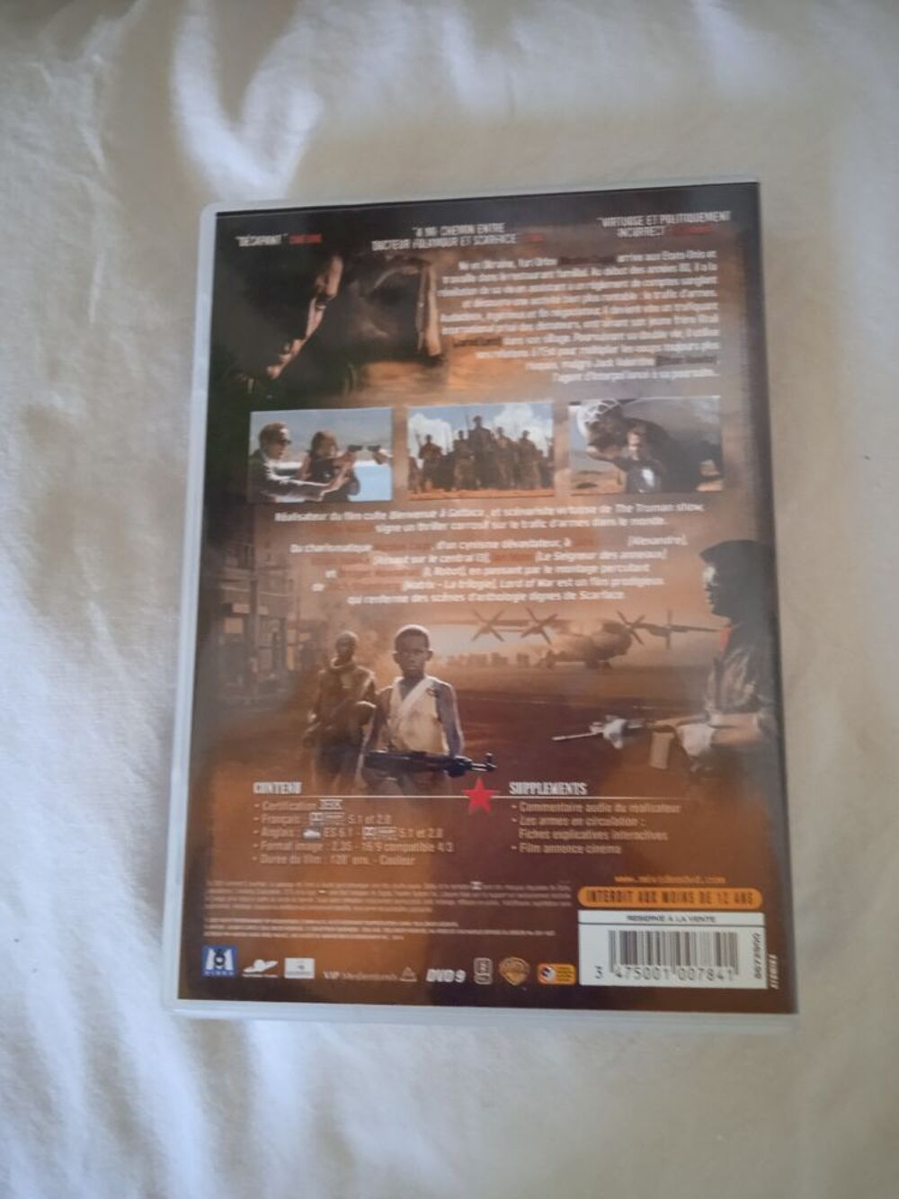 DVD Lord of War
2005
Excellent &eacute;tat
En Fran&ccedil;ais
Multi lan DVD et blu-ray