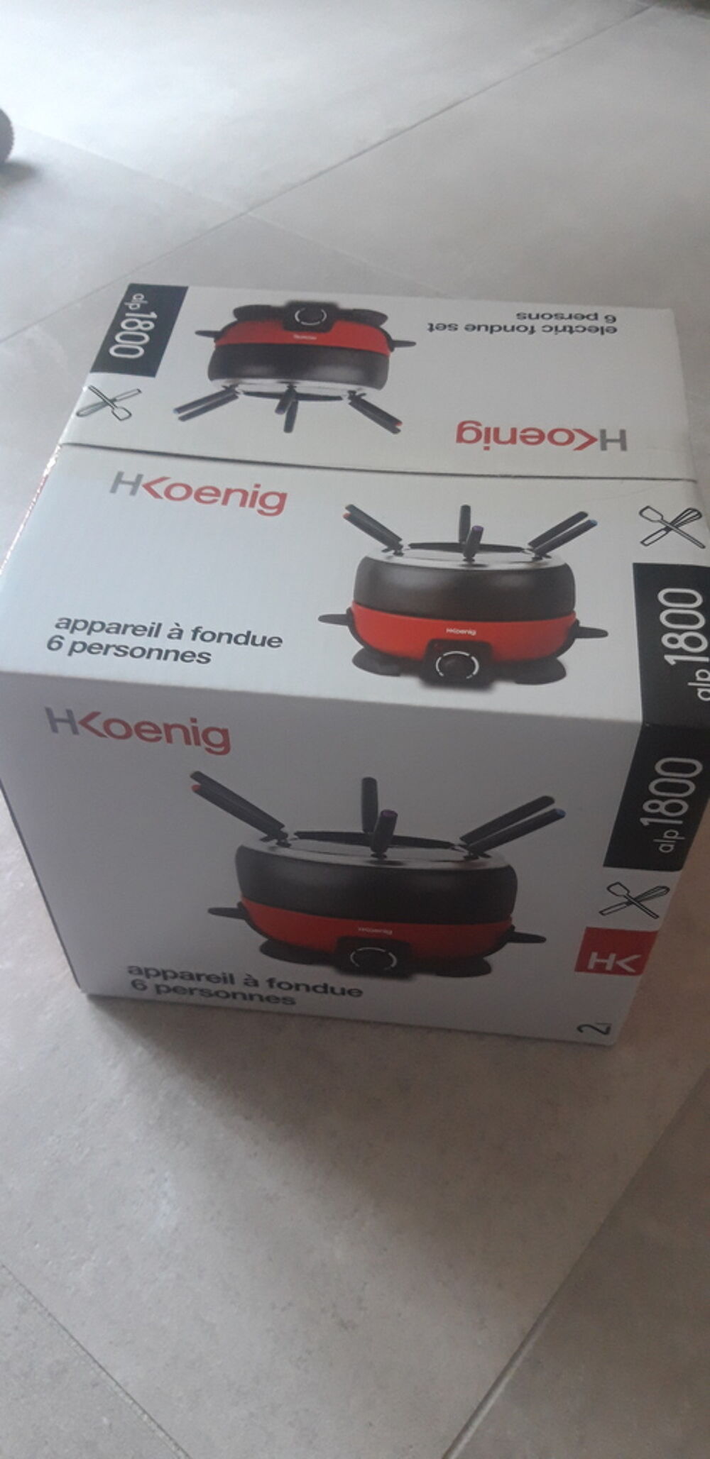 Appareil &agrave; Fondue &eacute;lectrique 6 personnes - H.Koenig - 800 W Electroménager