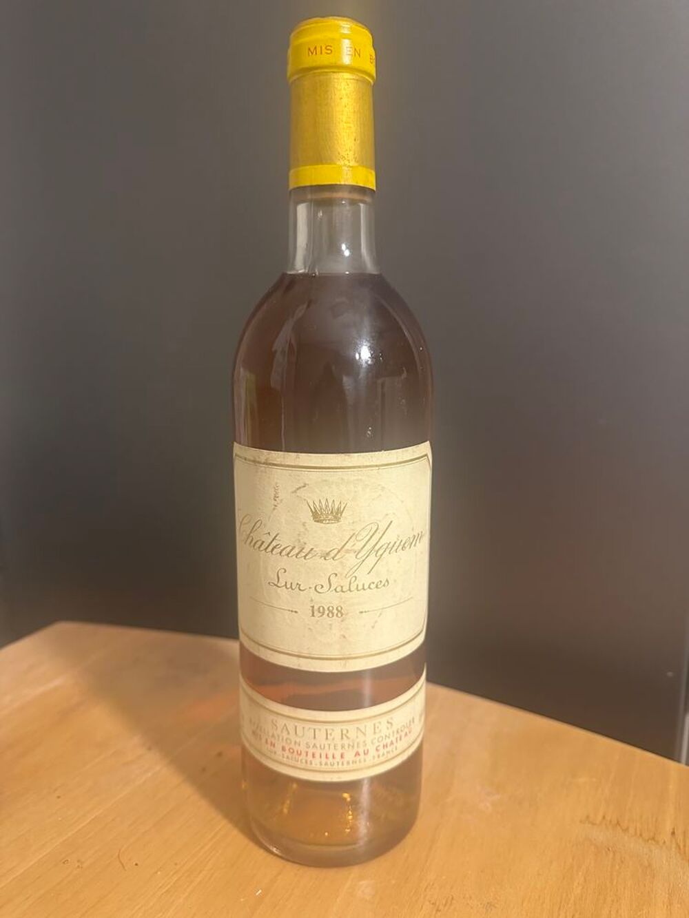 Sauternes Ch&acirc;teau d'Yquem Lur-Saluces 1988 Cuisine