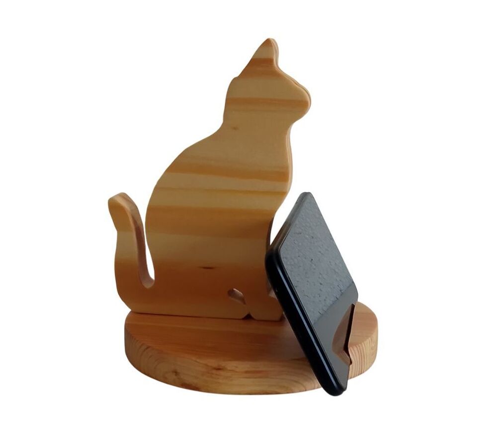 Support Socle avec figurine chat pour t&eacute;l&eacute;phone et tablette Téléphones et tablettes