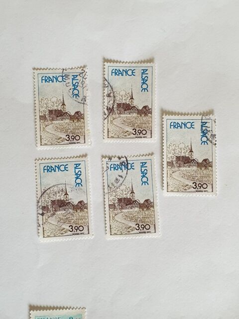 Timbre france Alsace 1977- lot 2 euro ou 0.40 euro � l'unit� 2 Marseille 9 (13)