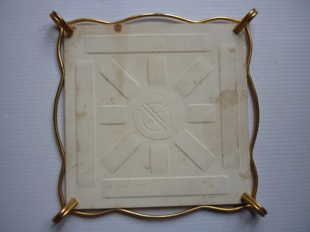 Deux dessous-plat vintage VILLEROY &amp; BOCH Sc&egrave;nes champ&ecirc;tres Cuisine