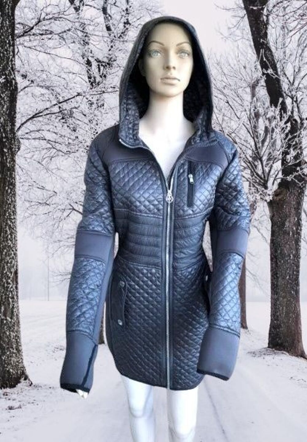 MICHAEL KORS - MANTEAU A CAPUCHE FEMME NOIR MATELASS&Eacute; Vtements