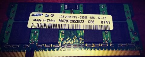 Barrette mmoire Samsung DDR2 1 Go ? PC2-5300S SO-DIMM
9 Montpellier (34)