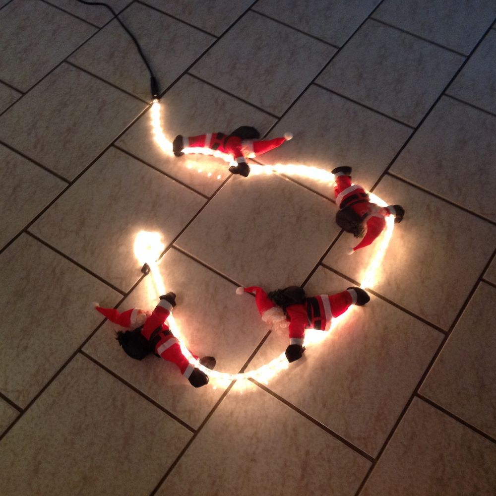 cordon lumineux 4 p&egrave;res no&euml;l Décoration