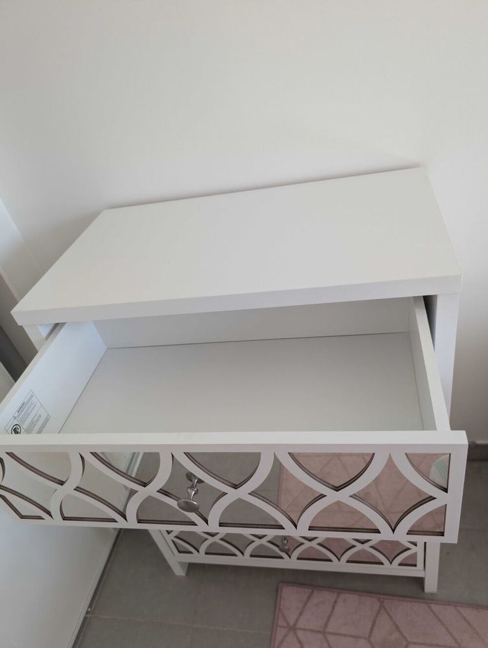 Commode miroir blanche Galano Iris €" &agrave;‰tat impeccable Meubles