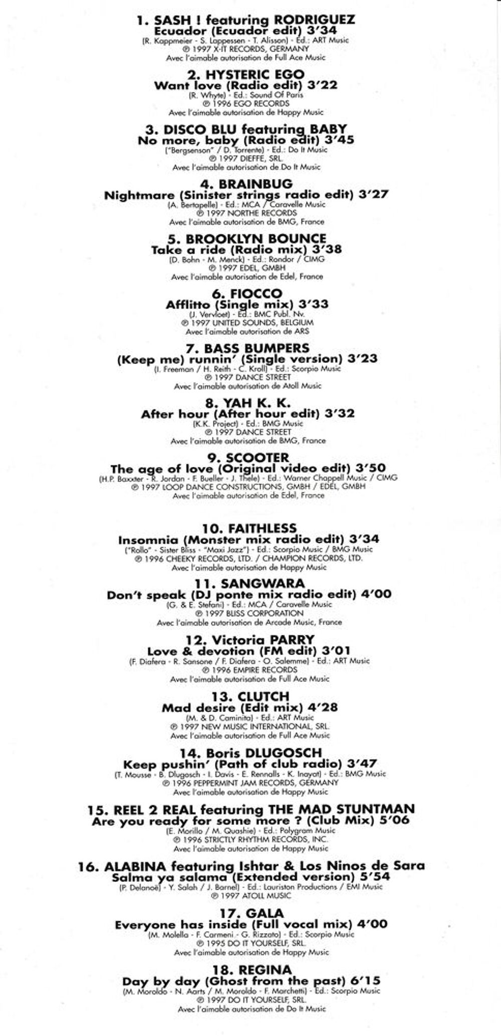 CD Dance People Vol.2 Versions 100% Originales ESSO Collect CD et vinyles