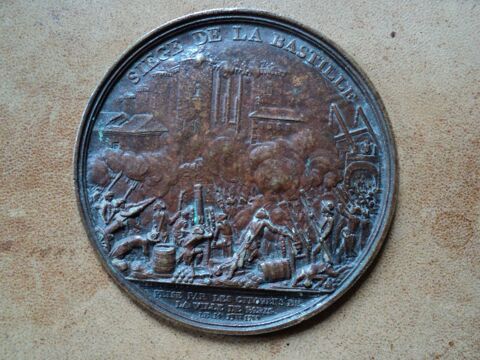 Mdaille Bronze Sige de la Bastille Paris 1789 F. Andrieu 180 Loches (37)