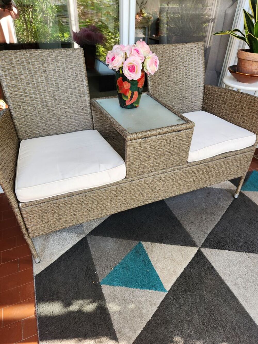 Banquette double place ext&eacute;rieur/int&eacute;rieur Meubles