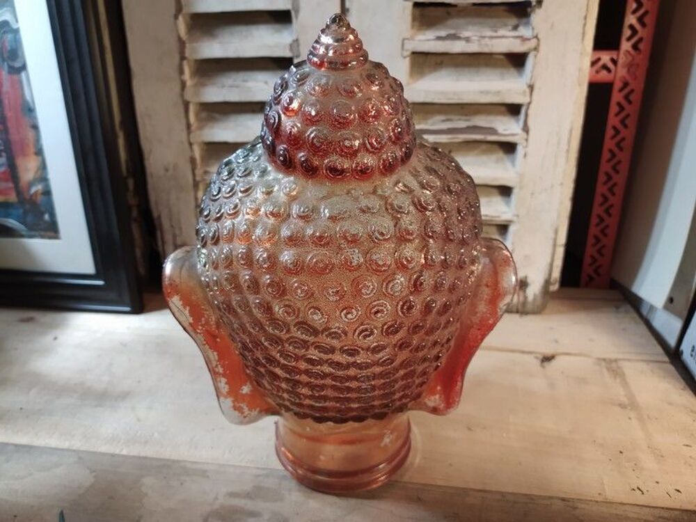T&ecirc;te de Bouddha en Verre Bocal Bonbons ou Lampe Vintage
Décoration