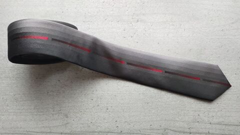 Cravate Armand Thiery ??Studio'' 100% Soie - Gris Anthracite 8 Maureilhan (34)