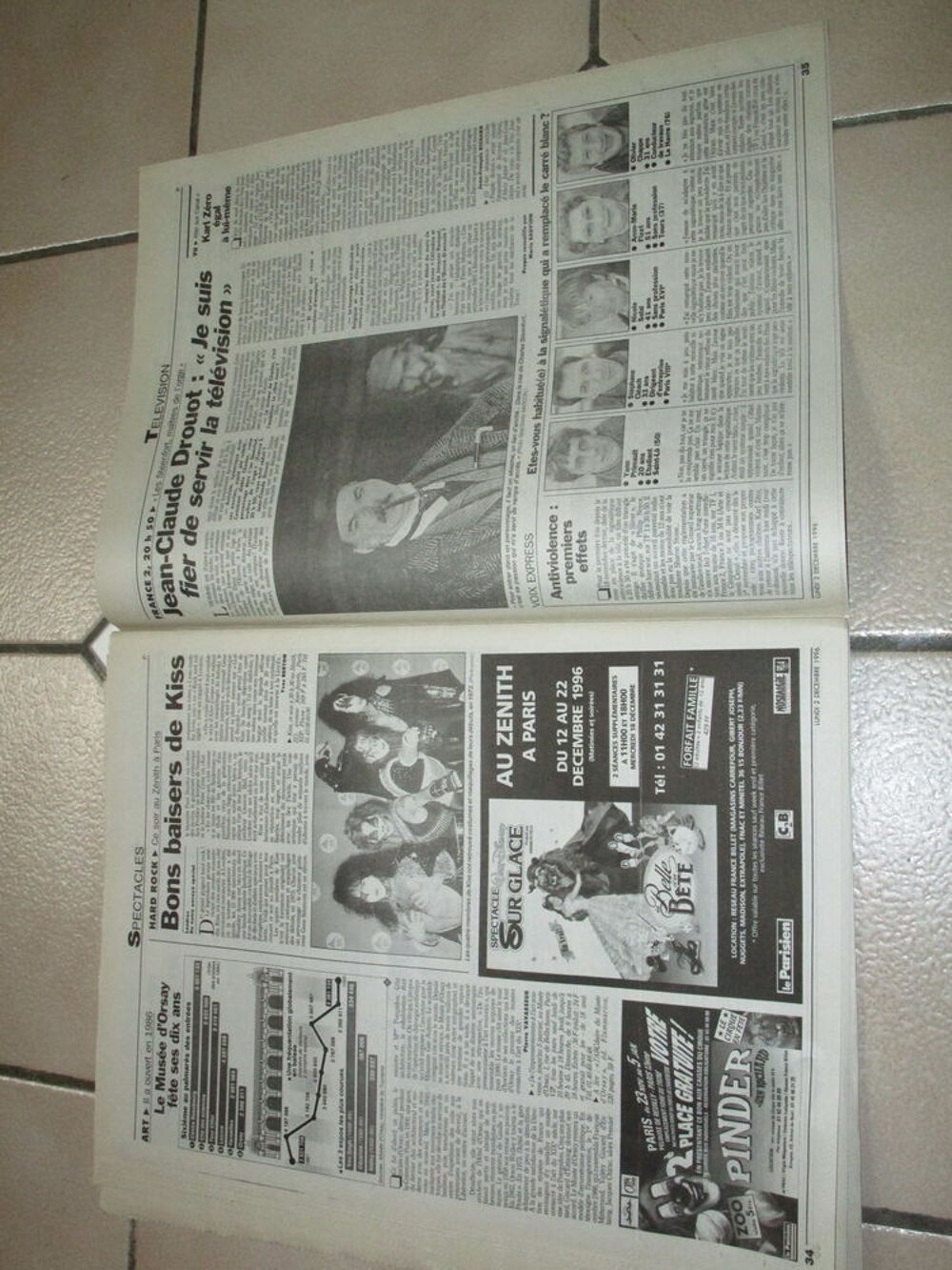  JOURNAL 1996"FRANCE GAGNE COUPE DAVIS" NOAH-FORGET-PIOLINE 