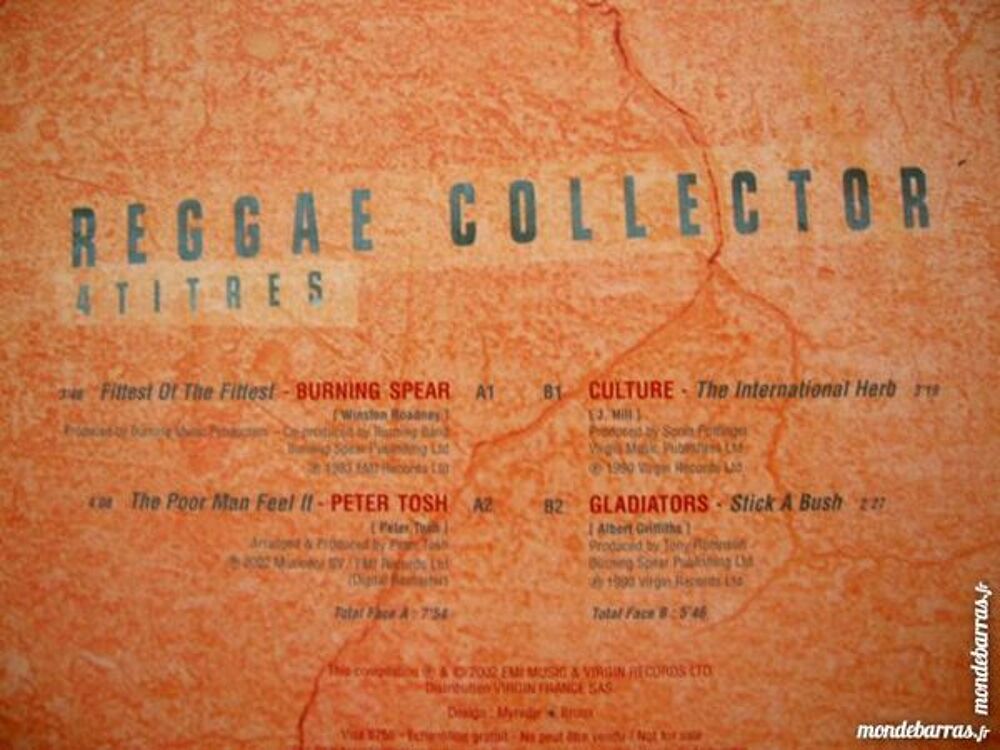 33 TOURS REGGAE COLLECTOR - PROMO Gladiators CD et vinyles