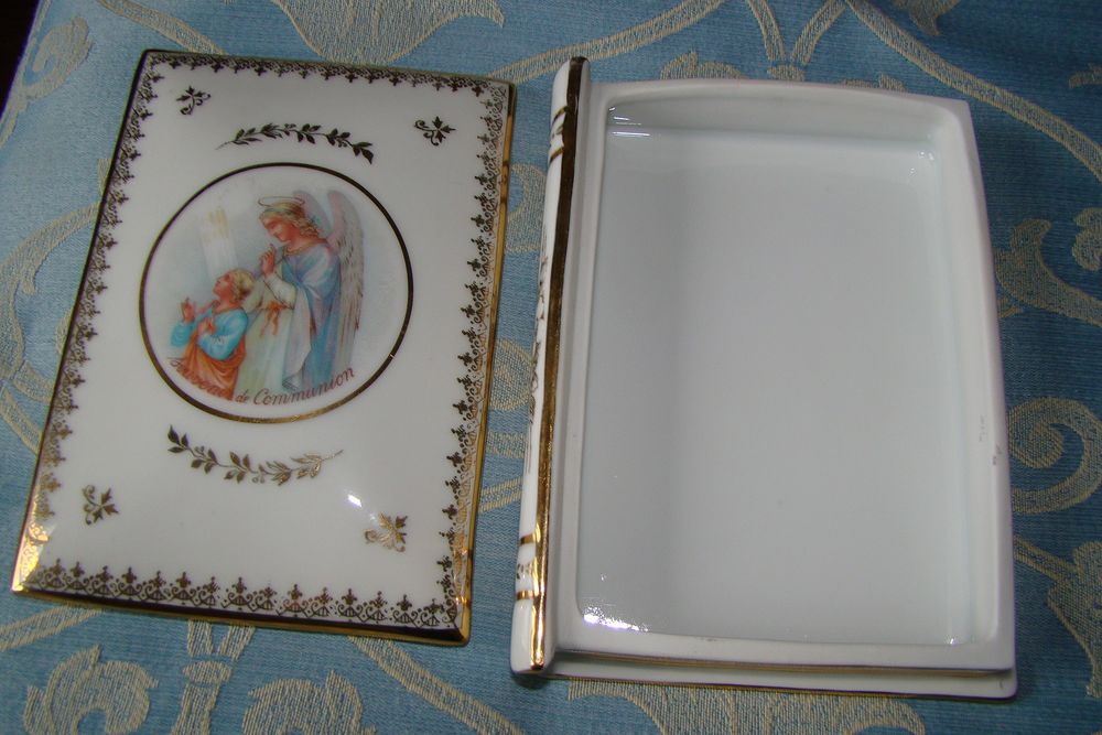 Ancienne bonbonni&egrave;re de communion Limoges Chalais 1950 