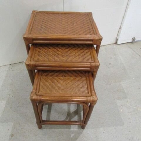 Tables gigognes rotin,bambou et osier tress� 170 Paris 15 (75)