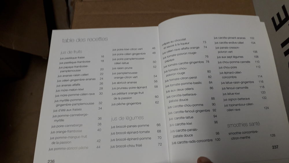 LIVRE DE RECETTES SMOOTHIES ET PETITS JUS FRAIS Cuisine