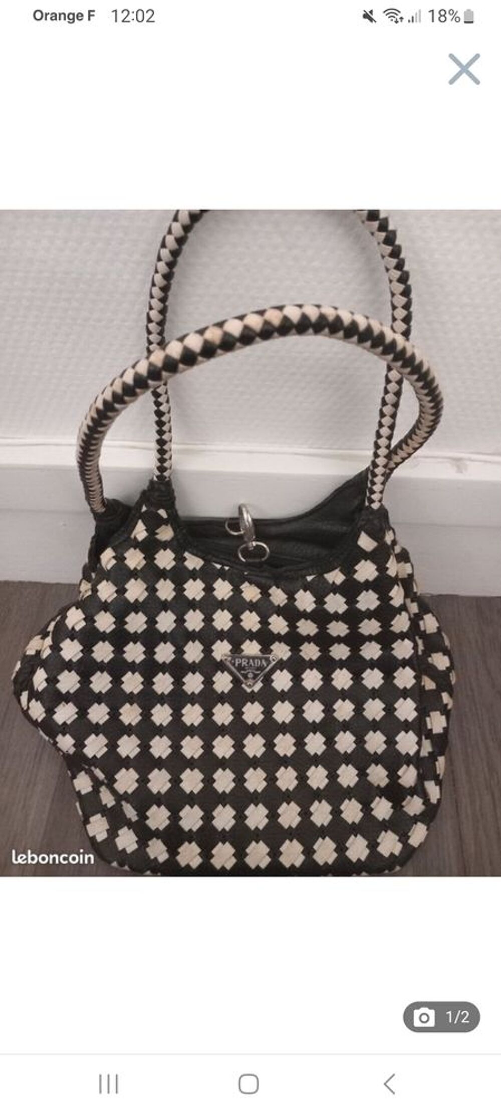 Sac a main en cuir vintage pra.da Maroquinerie