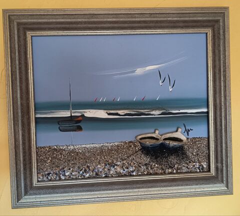 tableau barques de peche en relief 10 Marignane (13)