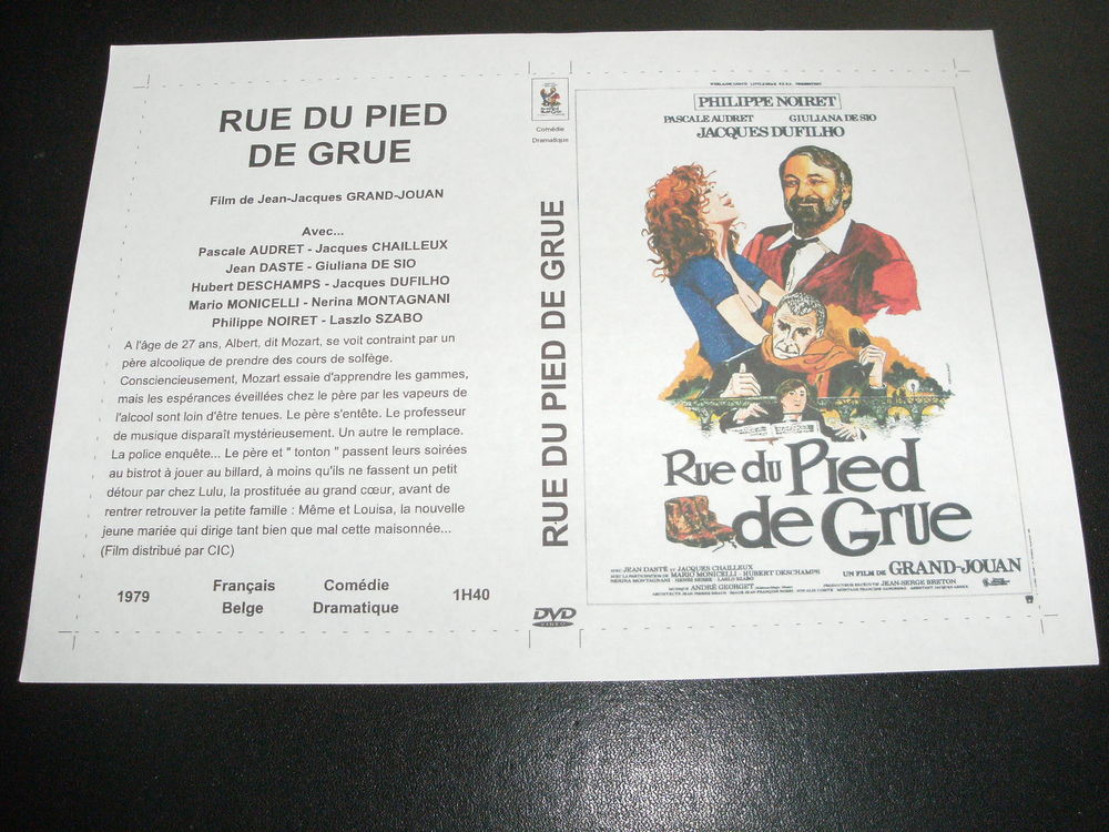 Film : " Rue du pied de grue " DVD et blu-ray