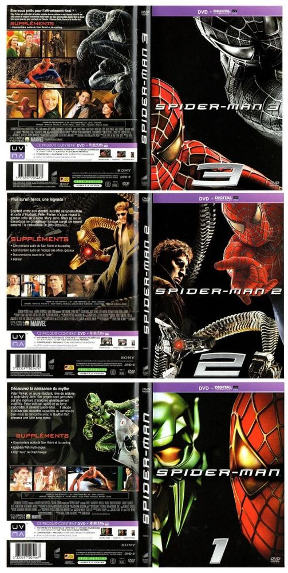 Spider-Man - Coffret 3 DVD Trilogie DVD et blu-ray