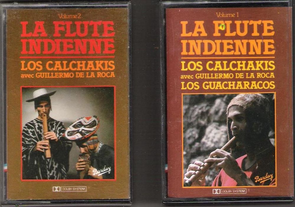 Cassettes K7 audio Los Calchakis 'La fl&ucirc;te indienne' (les 2) CD et vinyles