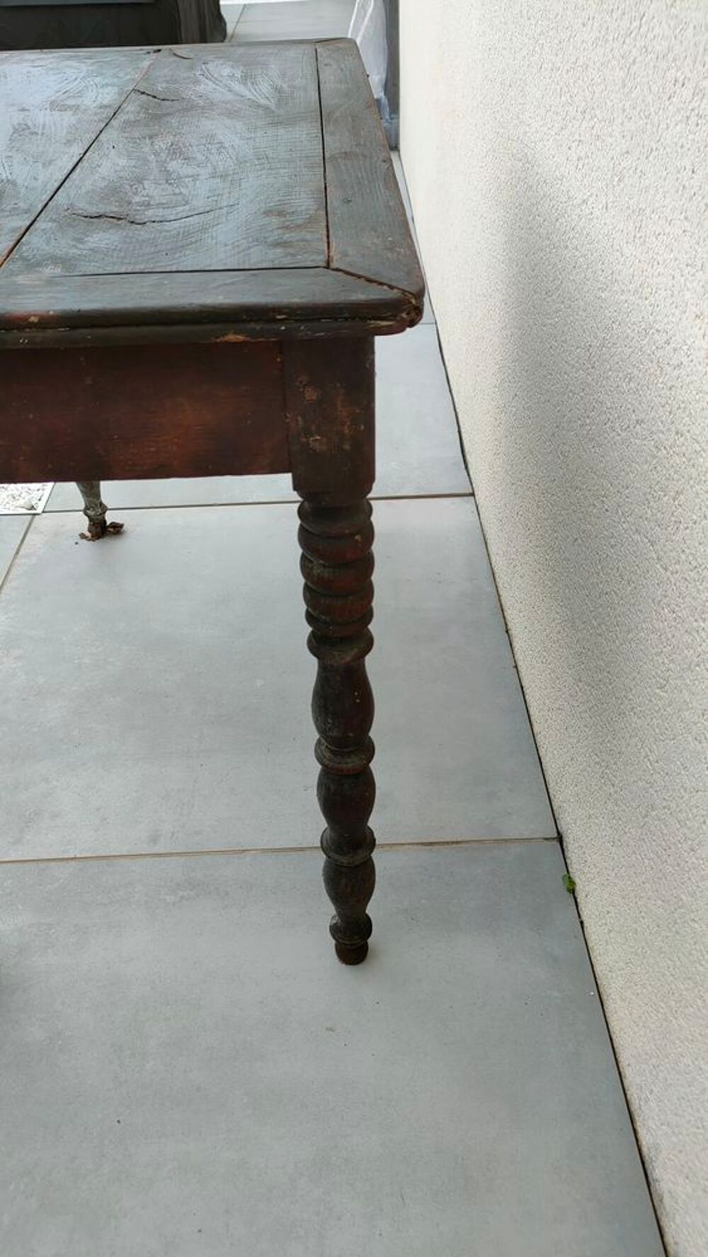 Table en bois rectangulaire ancienne Meubles