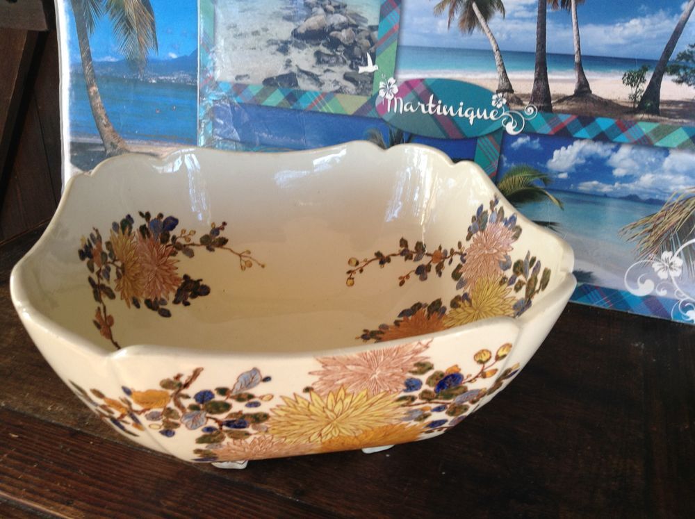 Beau cadeau fin ann&eacute;e , Coupe saladier en fa&iuml;ence Gien Décoration
