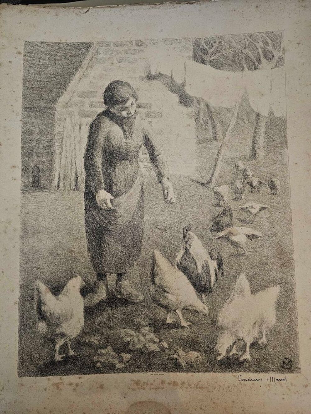 COUCHAUX Marcel (1877 - 1939) "Paysans et P&ecirc;cheurs normands 