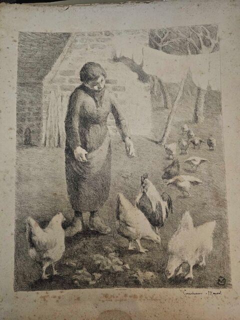 COUCHAUX Marcel (1877 - 1939)  Paysans et P�cheurs normands 0 Ris-Orangis (91)