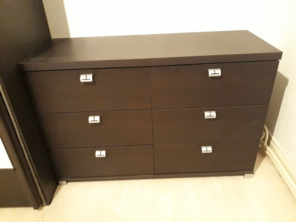 Commode bois marron 6 tiroirs Meubles
