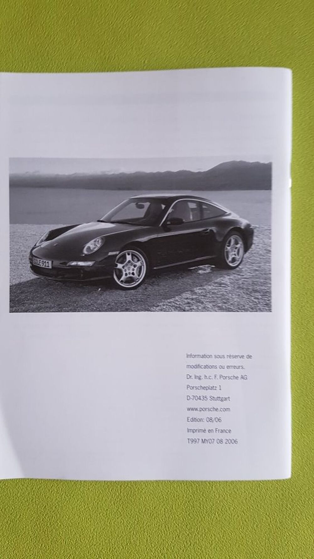 PORSCHE 911 * TARIF 2006* 