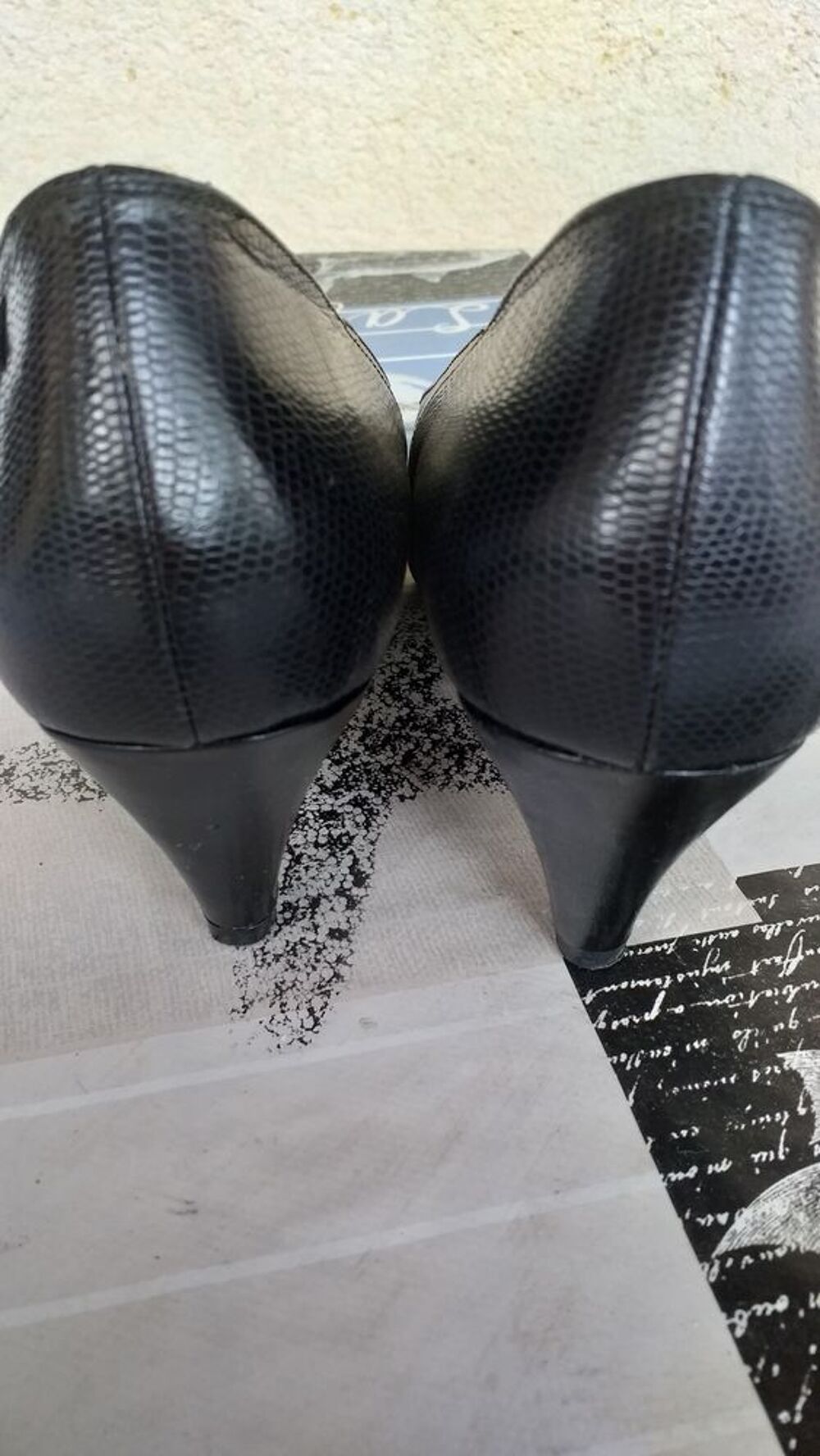 Mocassins femme noir cuir Chaussures