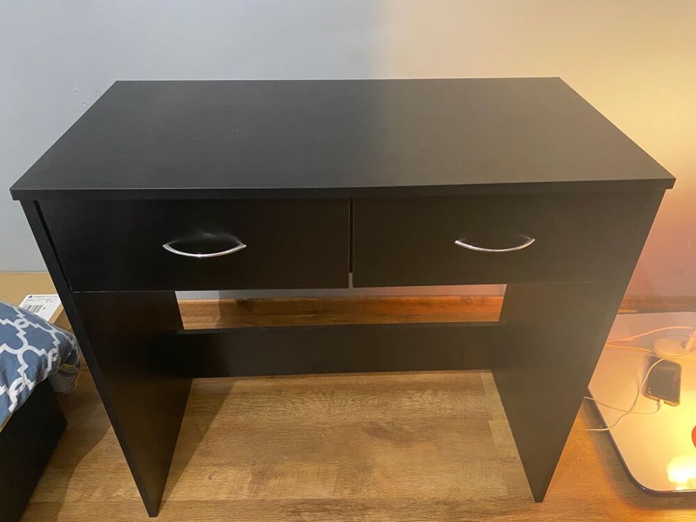 Bureau Moderne Noir avec Rangement Meubles