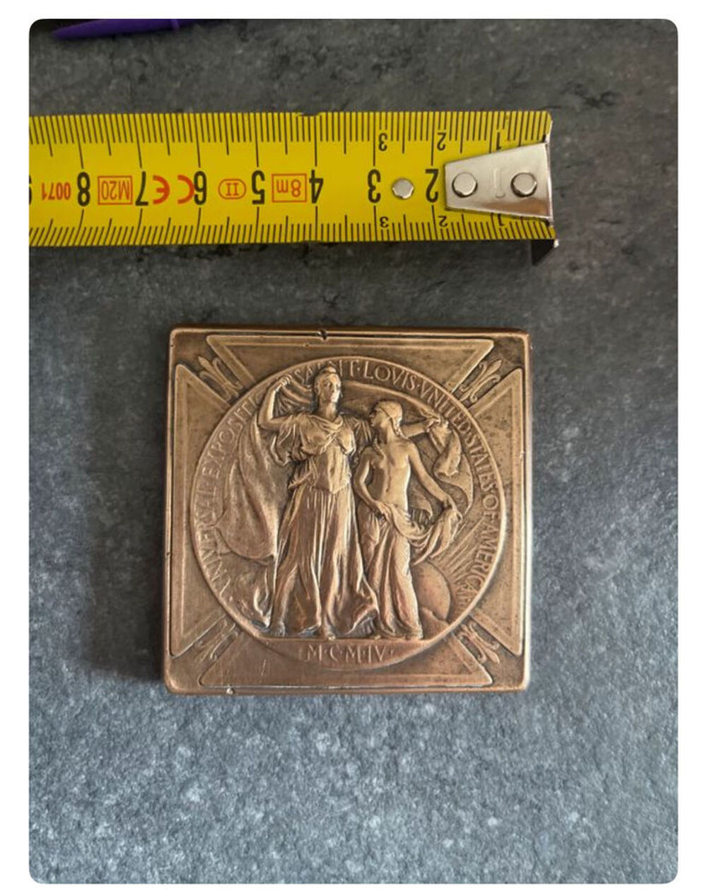 M&eacute;daille ancienne €" Exposition Universelle de Saint-Louis 1904 €" Bronze 