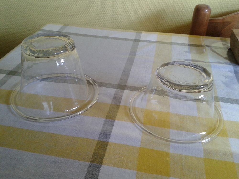 verrines anciennes en verre souffl&eacute; XVII&egrave;me Cuisine