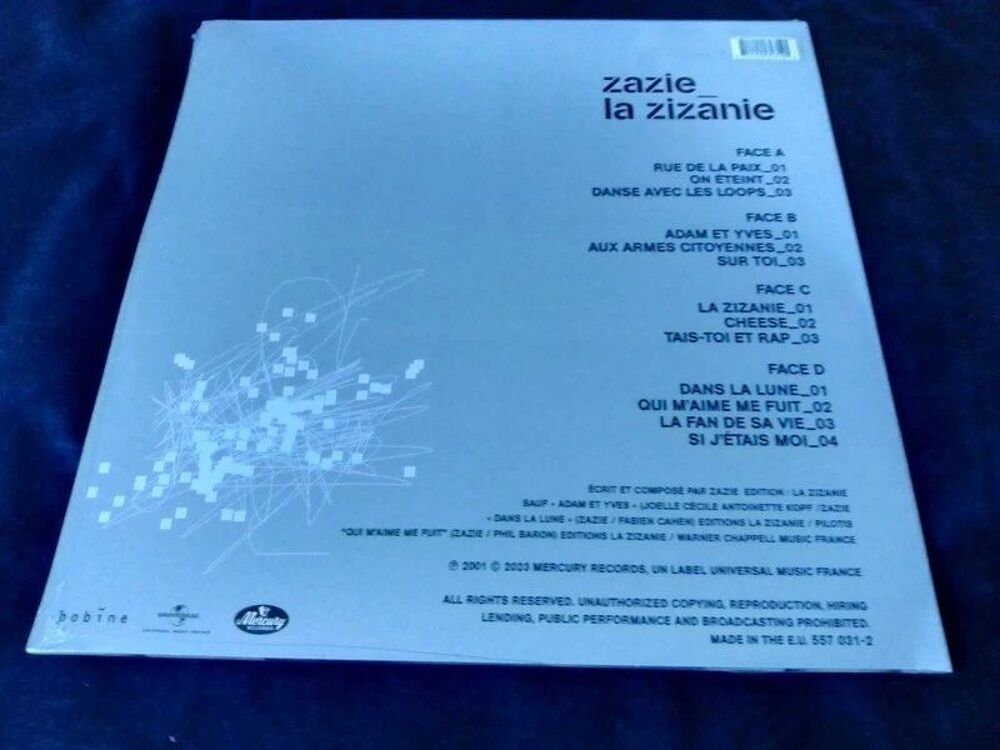 Zazie Rare Double LP Vinyle 33 Tours "La Zizanie" Neuf Scell CD et vinyles