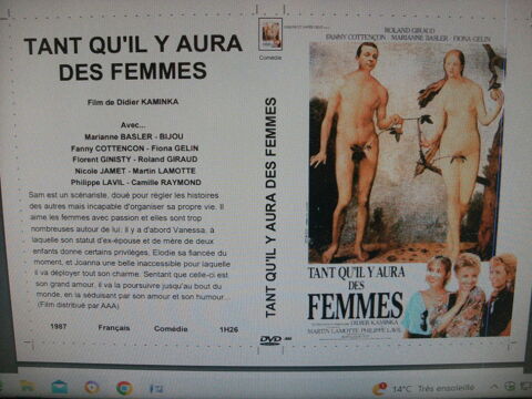 Rare film :   Tant qu'il y aura des femmes   40 Saint-M�dard-en-Jalles (33)