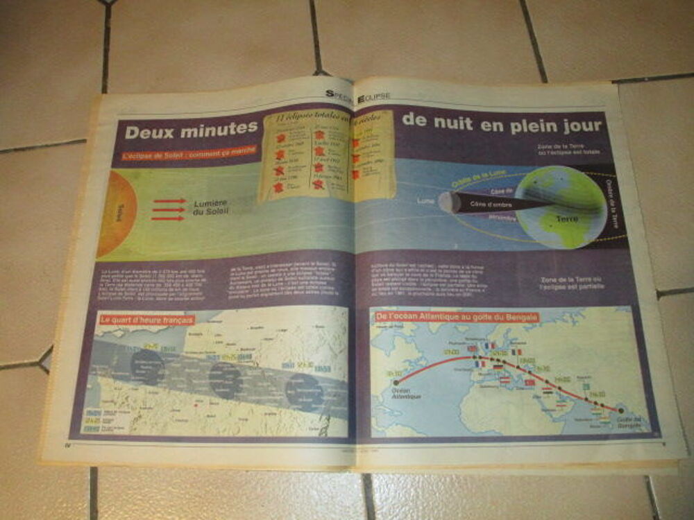 VIEUX JOURNAL 1 AOUT 1999"ECLIPSE DU SIECLE" 