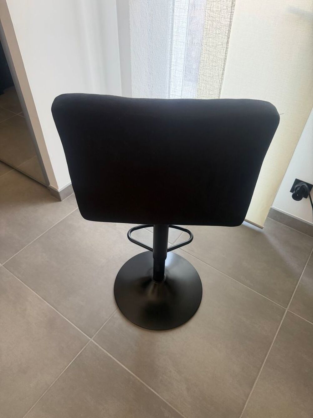 6 tabourets de bar velours noir Meubles