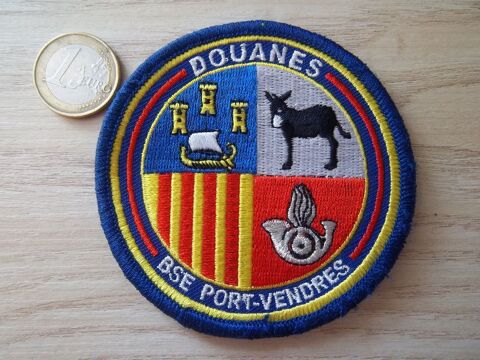 écusson douane brigade surveillance extérieure Port-Vendres  Valognes (50)