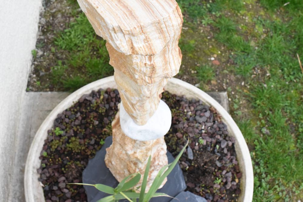 Sculpture en Travertin et Marbre - D&eacute;coration Maison - Statu Décoration