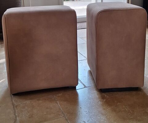 Lot de 2 pouf en cuir 200 Ceyreste (13)