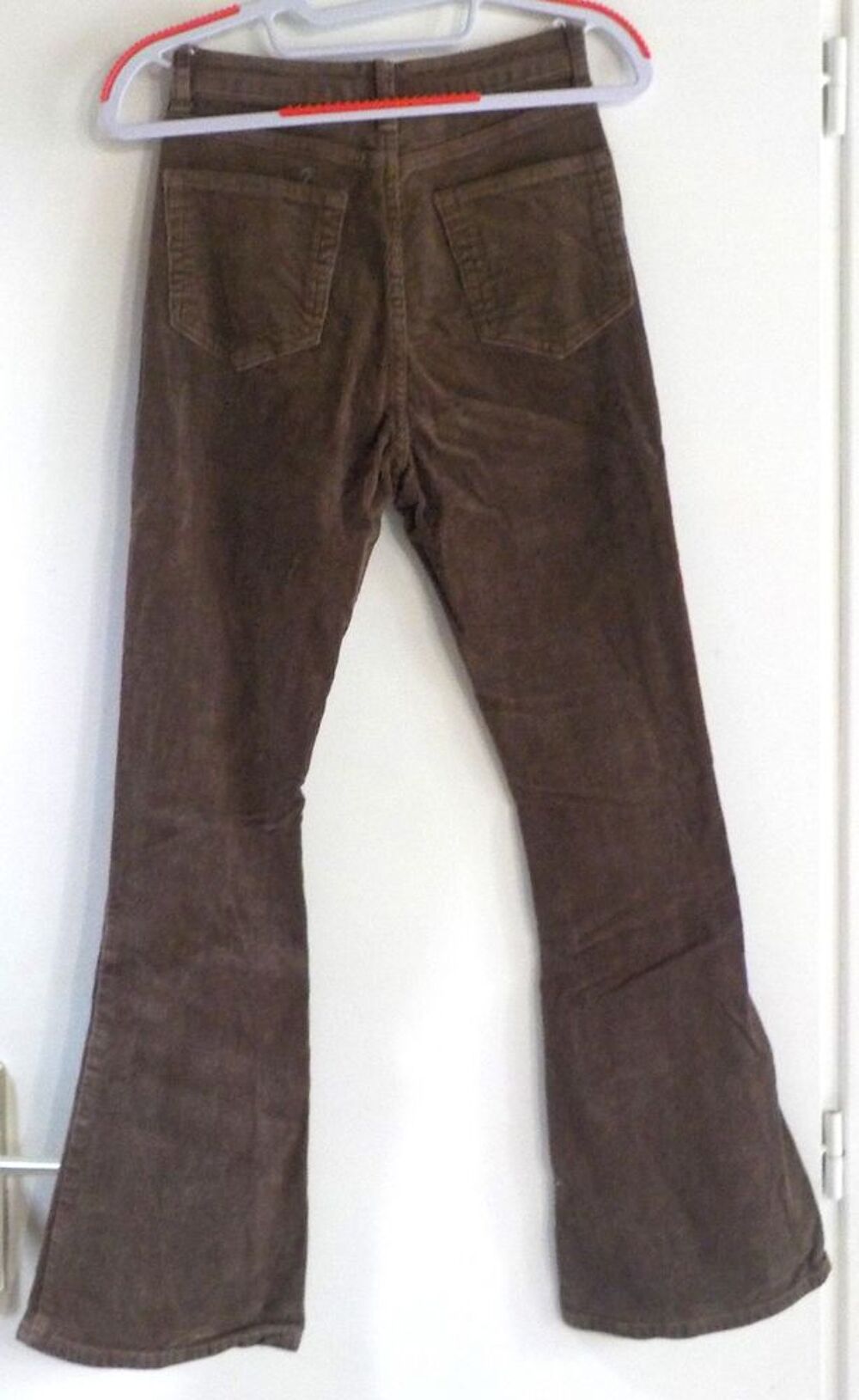 PANTALON GENRE VELOURS MARRON SHEIN TAILLE XS Vtements