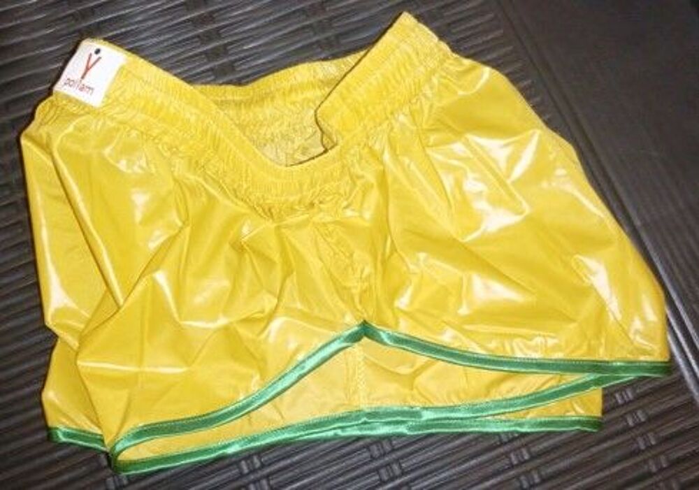 Short Nylon Polyamide Vintage Jaune/Vert S40 / M44 / L+48 Vêtements