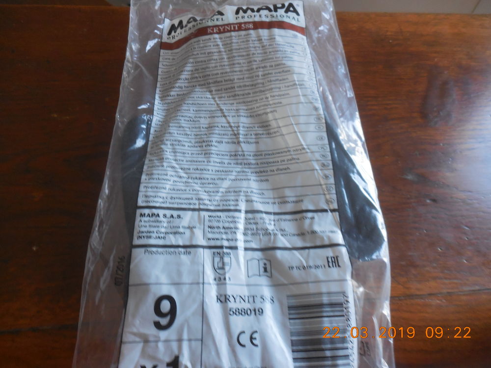 Gants mapa de protection n&deg; 9 Bricolage