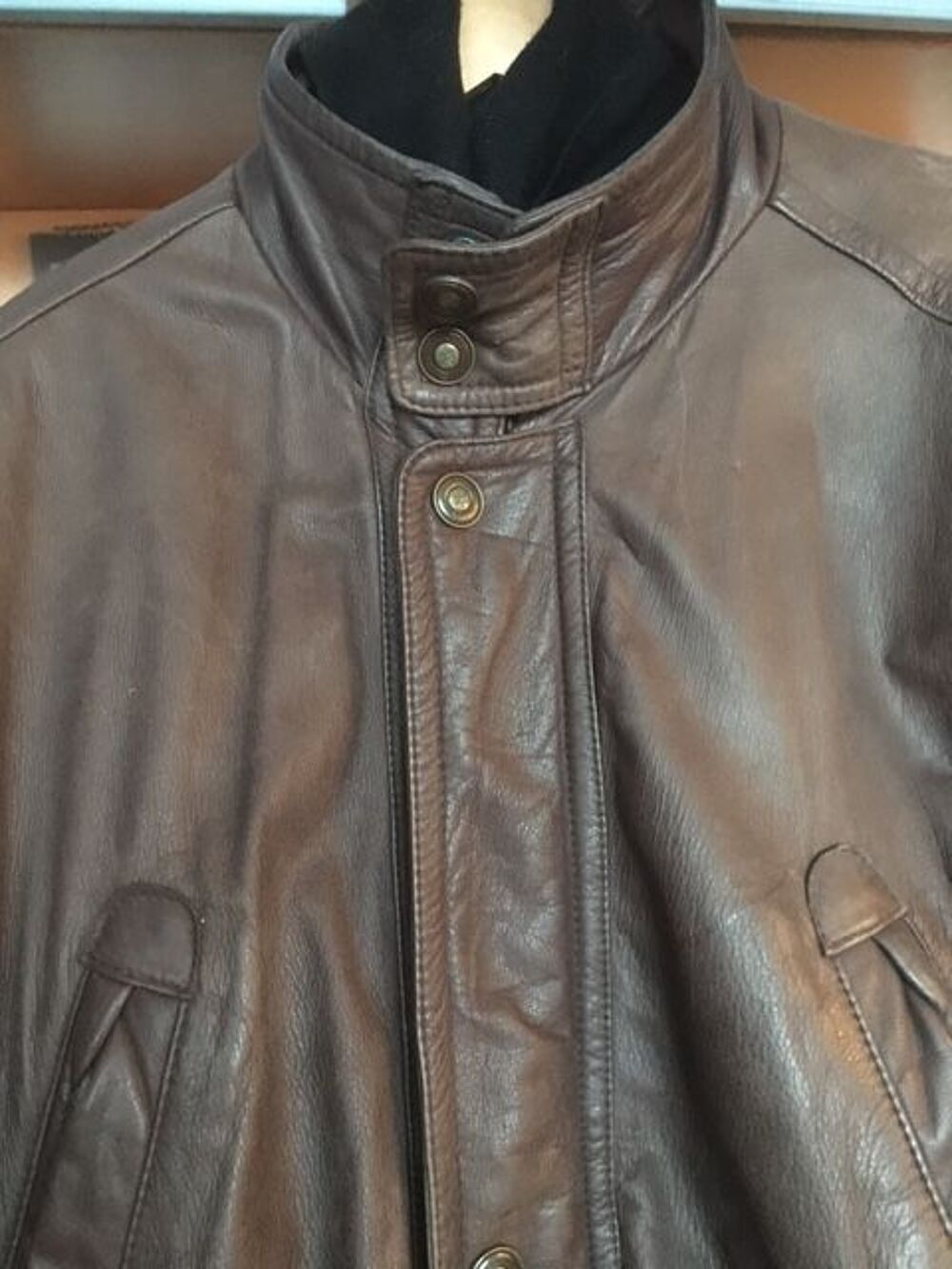 Veste mi longue en cuir Vêtements