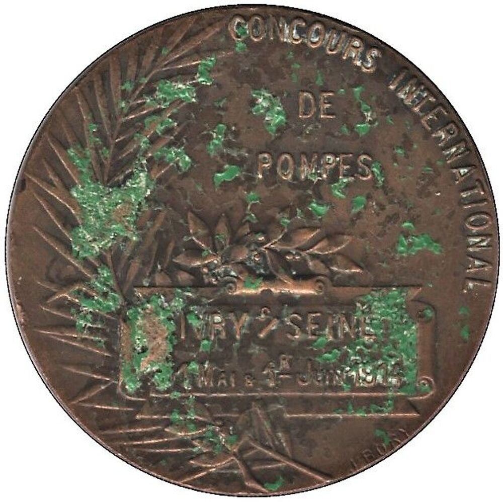 M&eacute;daille du Concours International de Pompes, 1914 