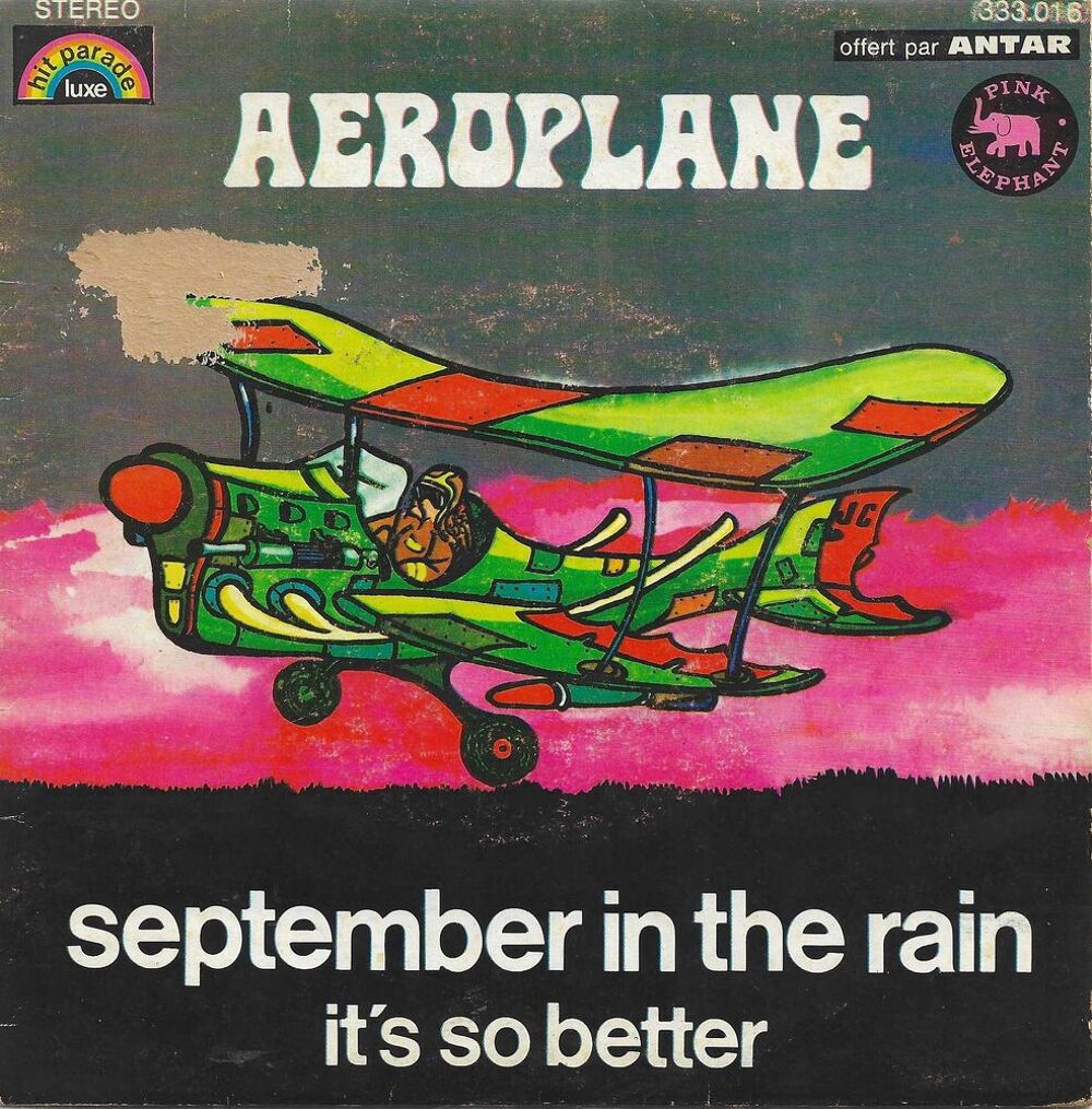Aeroplane "September in the Rain/It's so Better" CD et vinyles