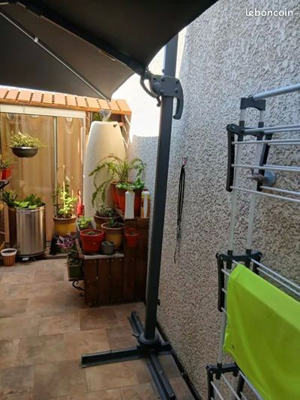 Parasol 3x3 d&eacute;port&eacute; et inclinable &eacute;quip&eacute; &eacute;clairage led Jardin